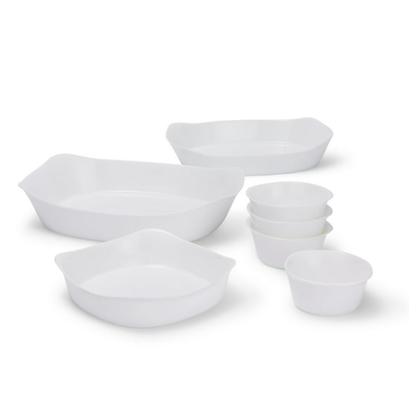 Rubbermaid Glass Baking Set for Oven, DuraLite 7 Piece Set without Lids