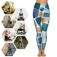 thumbnail image 5 of Women's High Waisted Yoga Leggings with Pockets，Bohemian Color，Tummy Control Non See Through Workout Athletic Running Yoga Pants, 5 of 6