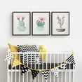 thumbnail image 3 of PixonSign Framed Wall Art Collage Print Gallery Set Watercolor Blooming Flower Desert Cactus Succulents Nature Floral Illustrations Modern Scenic for Living Room, Bedroom, Office - 12"x16"x3 BLACK, 3 of 6