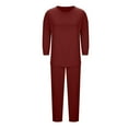 thumbnail image 6 of yillto Women's Set 2 Piece 3/4 Sleeve Tops and Wide Leg Lounge Pant Sweatsuit Fall Casual Outfits, 6 of 7