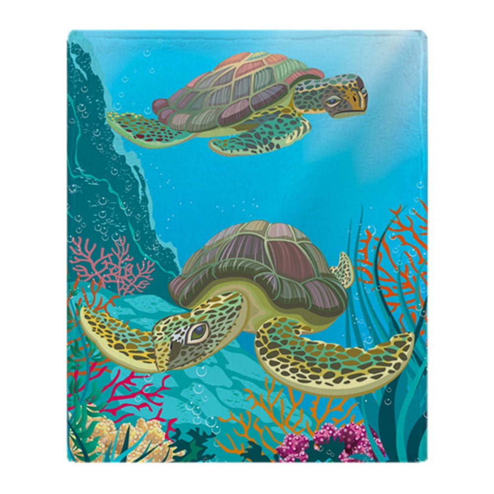 CafePress - Cute Sea Turtles - Soft Fleece Throw Blanket, 50