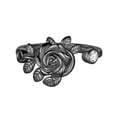 thumbnail image 2 of 925 Sterling Silver Black Rose Flower Ring Adjustable Wrap Open Romantic Promise Women Jewelry Mother Birthday Christmas Valentine's Day Gifts for Her, 2 of 9