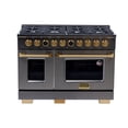 thumbnail image 2 of 48 in. 8 Burners Dual Fuel Range for Natural Gas in Dark Stainless steel., 2 of 18