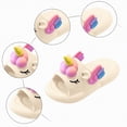 thumbnail image 7 of HCNTES Kids Boys Girls Soft Non-Slip Slippers Summer Slides Water Shoes for Pool Beach Shower Indoor Outdoor Casual Loungewear(White,13), 7 of 7