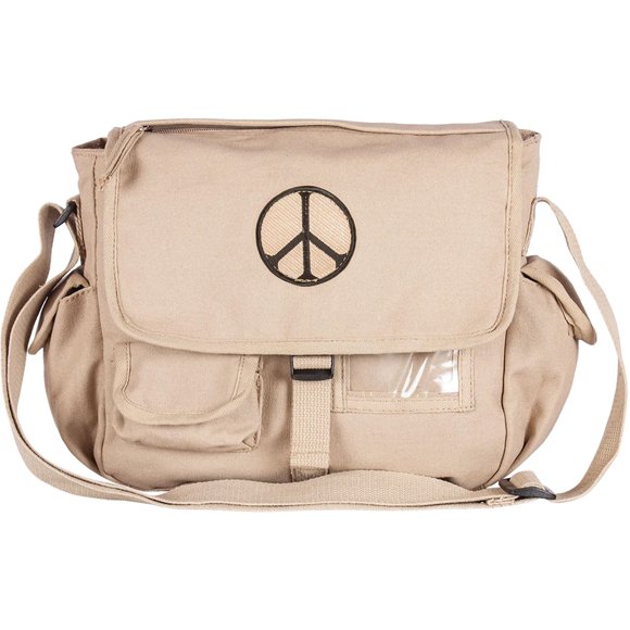 Bolso Mensajero FOX Outdoor Retro Peace Caqui 30x25x10 cm