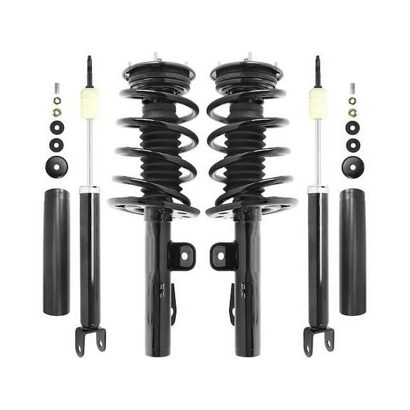 Front and Rear Suspension Strut Coil Spring and Shock Absorber Assembly Kit - 4 Piece - Compatible with 2010 - 2012 Ford Taurus (Not For Turbo and SHO Models) 2011
