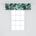 thumbnail image 2 of Ambesonne Botanical Window Valance with Rod Pocket, Wild Flowers Vintage Plot, 54" X 18", Hunter Green and Dark Teal, 2 of 2