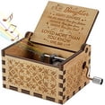 thumbnail image 3 of Wooden Music Box Hand Clockwork Birthday Party Gift 'You Are My Sunshine', 3 of 4