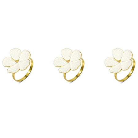 

Napkin Rings 18 Napkin Rings Holders White Flowers Napkin Buckles Elegant Napkin Holders for Dinner Table