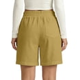 thumbnail image 4 of XIAONU Women's Solid Casual Shorts Drawstring Waist Side Pockets Shorts, 4 of 5