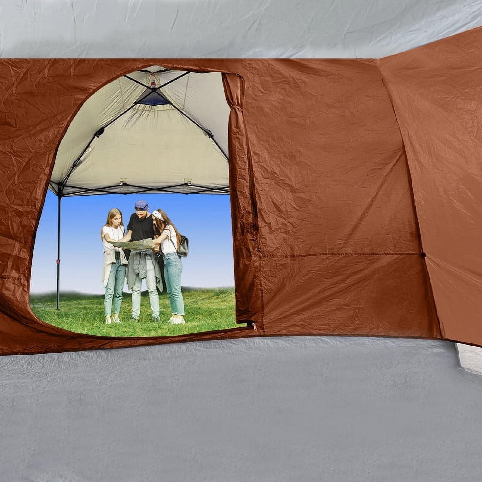 KAMPKEEPER Side Tent,Camping Tent for 10' x 10' Pop Up Canopy, Easy Set Up Gazebo,Compatible with 10' Wide Canopy Tents
