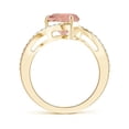 thumbnail image 2 of ANGARA Natural Pear-Shaped 2.25 ct Morganite Bypass Ring with Diamond Accents in 14K Yellow Gold for Women | Birthday, Anniversary, Jewelry Gift for Women | Natural Morganite Ring, 2 of 7