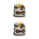 thumbnail image 2 of Advancent Resin Figurines Decorative Christmas Statues for Restaurant Bedroom Holiday Muñeco de nieve 2Conjunto, 2 of 6
