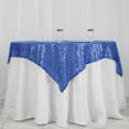 thumbnail image 5 of BalsaCircle 54" x 54" Square Sequined Tablecloth Wedding Party Catering Linens Royal Blue, 5 of 6