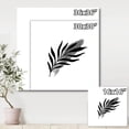 thumbnail image 4 of Designart ' Abstract Black Tropical Leaf I ' Modern Canvas Wall Art Print, 4 of 4