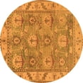 thumbnail image 1 of Ahgly Company Indoor Round Oriental Orange Traditional Area Rugs, 5' Round, 1 of 4