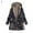 1#, variant on Winter Fashion Floral Leaf Print Fleece Lining Women Long Sleeve Hooded Coat