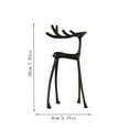 thumbnail image 3 of ZLKMQM Black Christmas Reindeer Decor, Small Resin Deer Figurines Standing Mini Reindeer Statues Sculpture Xmas Ornaments for Indoor Home Cabinet Mantle Table Top Centerpiece Decoration, 3 of 8