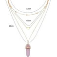 thumbnail image 5 of SmartBy Necklace Hexagonal Rhomboid Faux Crystal 3 Layers Women Heart Beads All Match Choker for Wedding, 5 of 8
