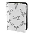 thumbnail image 2 of Rateoe Antenna Icon Pattern Passport Holder Wallet Leather Mulit-purpose Travel Wallet Credit Cards Case ,Passport Cover for Women Men-6.5 in, 2 of 5