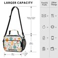 thumbnail image 4 of FORMRS Student Insulated Lunch Bag with Shoulder Strap Reusable Cooler Box for School, Floral Easter Eggs, 4 of 9