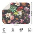 thumbnail image 2 of 2pcs Cute Floral and watercolor Illustration Drying Mat, Waterproof Countertop Drying Pad, Quick Dry Microfiber Kitchen Mat with Hanging Loop, Rustic Design, 2 of 3