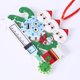 thumbnail image 2 of Paquete de 2 adornos de árbol de Navidad 2021 con colgante de Papá Noel – Papá Noel pintado con colgante de árbol de Navidad de vacuna, adorno colgante regalo para decoración de Navidad (Familia 3), 2 of 5