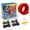 Red 4-Meter Double Track Set, variant on 4M/5M Flexible Double Lane Race Track Set with 4 Inertia Cars DIY Loop Racing Toy for Boys and Girls