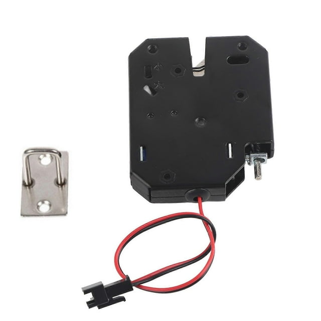 Electromagnetic Lock for Electric Control Cabinet, 12V DC, 2A, Carbon Steel, Black
