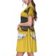thumbnail image 2 of Fotbe Smiling With Sunglasses Vestido Largo de Moda para Mujer, Vestido Tipo Camiseta con Manga Corta y Estilo Casual a Rayas y Bloques de Color, 2 of 6