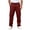 Wine, variant on CHGBMOK Men's & Big Men's Cargo Pants Casual Elastic Waist Straight Leg Pants with Multi Pockets Outdoor Trousers