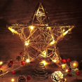 thumbnail image 2 of Adorno para árbol de Navidad con estrella de ratán, adorno para árbol de estrella natural, árbol de Navidad de 10 pulgadas y decoración de temporada navideña, adecuado para árbol de Navidad, 2 of 5