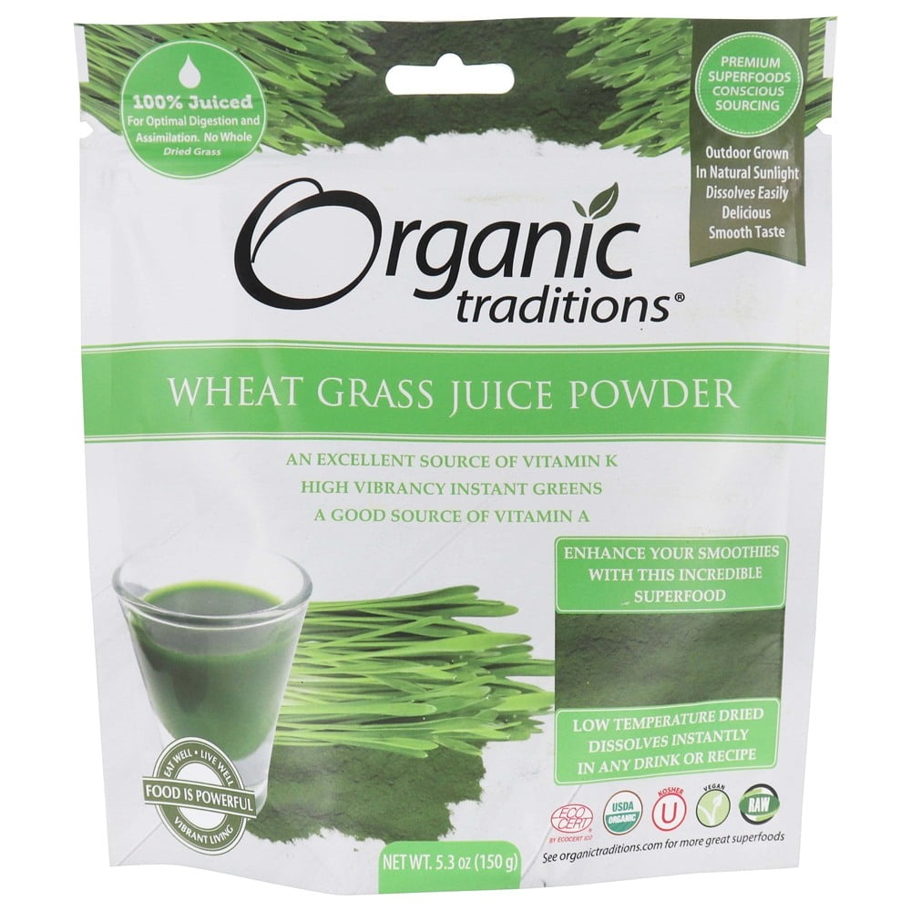 Organic Traditions Wheat Grass Juice Powder 5.3 oz. Walmart Canada