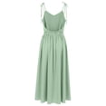 thumbnail image 3 of Women's Sexy Low Cut Spaghetti Strap Long Dress Casual Sleeveless Backless Maxi Dress Square Neck Dress, Mother of The Bride Dresses, Formal Wedding Guest Dress(Green,L), 3 of 3