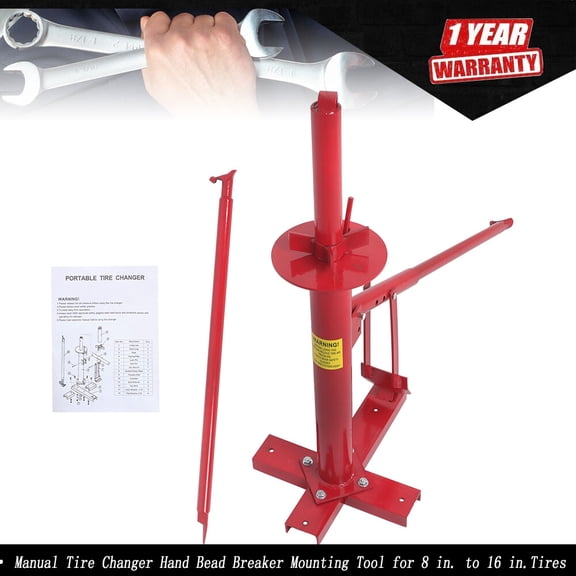 New Manual Tire Changer Portable Hand Bead Breaker Mounting Tool For 8" to 16"