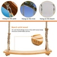 thumbnail image 4 of Porch Patio Swing,Tree Swing Sets for Outside Backyard,300lbs Load-Bearing Wooden Seat Adjustable Rope with 2 Steel Carabiner Hooks for Older Kids Adults IndoorOutdoor, Best Gift for Boys Girls, 4 of 7