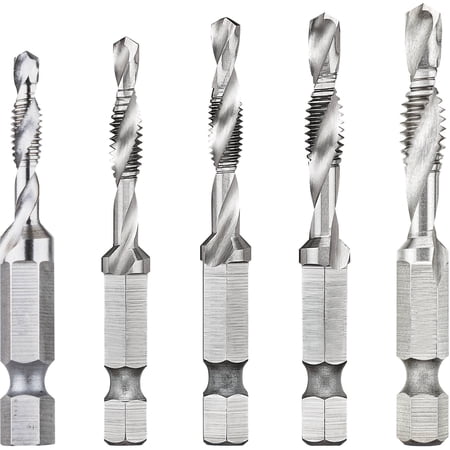 UPC: 0885911482783 | DeWalt 5-piece Drill Tap Set 1/4  Capacity  DWADTQTR5SET