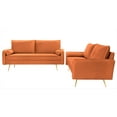 thumbnail image 5 of Uspridefurniture Villeda Velvet 2 PCS Living Room Set, Sofa & Loveseat,Orange, 5 of 5