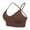 Brown, variant on Push up Bras for Women Cross Back Sport Bras Padded Strappy Criss Cross Cropped Bras For Workout Fitness Yoga Bra Padded T-Shirt Bras