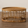 thumbnail image 5 of bali & pari Phoenix Modern Bohemian Light Honey Rattan Coffee Table, 5 of 18