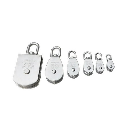 RENACLIPY 1Set Pulleys Small Stainless Steel For Construction 7.3X2.5X2In