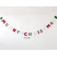 thumbnail image 3 of Merry Christmas Banner Wool Felt Triangle Flag Garland Xmas Tree Hanging Ornaments For Home Decorations New Year Party Supplies, 3 of 5