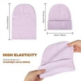 thumbnail image 3 of Unisex Ribbed Knit Beanie Stretch Warm Winter Hat for Cold Weather Activities, 3 of 7