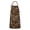 Brown Sun Moon, variant on Black White Gothic Cat Skull Key Pattern Apron-Garden Aprons for Women with Pockets-Cotton Linen Waterproof Kitchen Cooking Gardening Aprons Adjustable for Kitchen,Cooking,BBQ and Salon 33x27 Inch