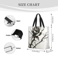 thumbnail image 3 of Easygdp Black And White Rose Bolsa Tote para Mujer, Bolso de Hombro para Trabajo, Playa, Viajes, Compras y Supermercado, 3 of 7