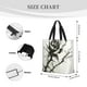 thumbnail image 3 of Fotbe Black And White Rose Bolsa Tote con Estampado para Mujer, Bolsos con Cremallera, Bolsa de Hombro Casual de Gran Capacidad con Bolsillos Internos, 3 of 7
