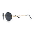 thumbnail image 6 of Mens Luxury Rimless Oval Rich Gangster Metal Rim Sunglasses Gold - Black, 6 of 8