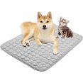 thumbnail image 1 of Summer Cooling Mat & Sleeping Pad- Water Absorption Top, Materials Safe, Easy Carry, EZ Clean. Keep Cooling for Pets, Kids and Adults.(Navy Blue, 28" x 22"), 1 of 5