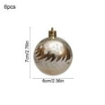 thumbnail image 3 of HomeDM 6Pcs Christmas Balls 6cm/2.36" Hanging Xmas Balls Ornaments Shatterproof Plastic Pendant for Christmas Tree Garland Decorative Balls Wedding Holiday Party Home Decor, 3 of 6
