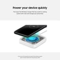 thumbnail image 3 of Cargador inalámbrico Samsung de 15 W, almohadilla de carga súper rápida inalámbrica para teléfonos y dispositivos Galaxy, diseño compacto, indicador LED, cable USB C incluido, 2022, versión de EE. UU., 3 of 5